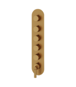 Aquabrass Aria 5-Shut-Off Thermostatic Valve Round Trim Set R3548BBC - Image 2