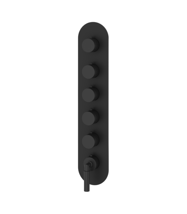 Aquabrass Aria 5-Shut-Off Thermostatic Valve Round Trim Set R3548BBC - Image 5