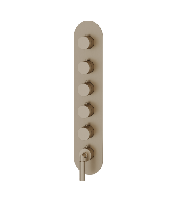 Aquabrass Aria 5-Shut-Off Thermostatic Valve Round Trim Set R3548BBC - Image 6