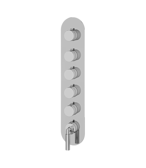 Aquabrass Aria 5-Shut-Off Thermostatic Valve Round Trim Set R3548BBC - Image 7