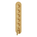 Aquabrass Aria 5-Shut-Off Thermostatic Valve Round Trim Set R3548BBC