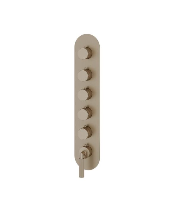 Aquabrass Montebello Round Trim Set for 5 Shut-Off Thermostatic Valve - Image 2