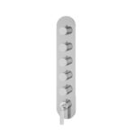 Aquabrass Montebello Round Trim Set for 5 Shut-Off Thermostatic Valve