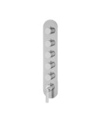 Aquabrass Montebello Round Trim Set for 5 Shut-Off Thermostatic Valve