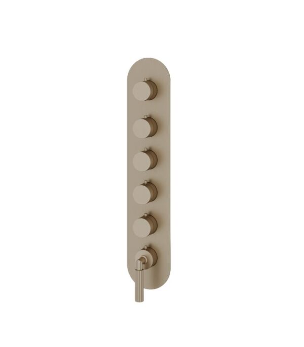Aquabrass Montecarlo Round 5 Shut-Off Thermostatic Trim Set R3550 - Image 2