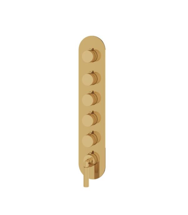 Aquabrass Montecarlo Round 5 Shut-Off Thermostatic Trim Set R3550 - Image 7
