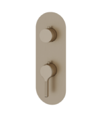 Aquabrass Ariston Round Thermostatic Shower Trim Set with 2-Way Shared Diverter R8247BBC - Image 6