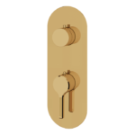 Aquabrass Ariston Round Thermostatic Shower Trim Set with 2-Way Shared Diverter R8247BBC