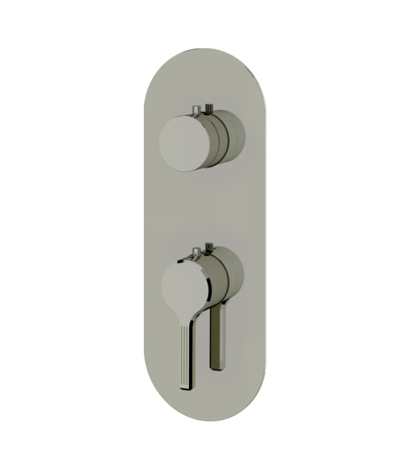 Aquabrass Ariston Round Thermostatic Shower Trim Set with 2-Way Shared Diverter R8247BBC - Image 4