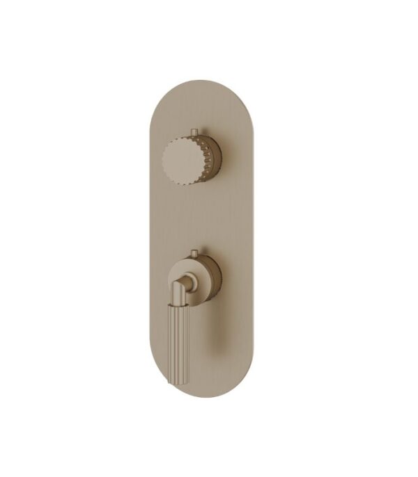 Aquabrass Montebello 2-Way Shared Diverter Round Trim Set for Thermostatic Valve R8249 - Image 2