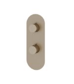 Aquabrass R8295 Round 2-Way Shared Shower Trim Set 4 1/4" x 12" x 1/8" - Image 2