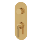 Aquabrass Aria Round 3-Way Shared Diverter Trim Set for Thermostatic Valve R8348BBC