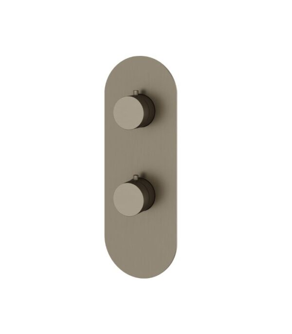 Aquabrass R8395 Montebello Round 3-Way Shared Trim Set, 4 1/4" x 12" x 1/8", Finish Variable - Image 5