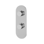 Aquabrass R8395 Montebello Round 3-Way Shared Trim Set, 4 1/4" x 12" x 1/8", Finish Variable