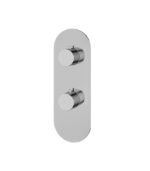 Aquabrass R8395 Montebello Round 3-Way Shared Trim Set, 4 1/4" x 12" x 1/8", Finish Variable