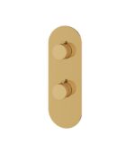 Aquabrass R8395 Montebello Round 3-Way Shared Trim Set, 4 1/4" x 12" x 1/8", Finish Variable - Image 7