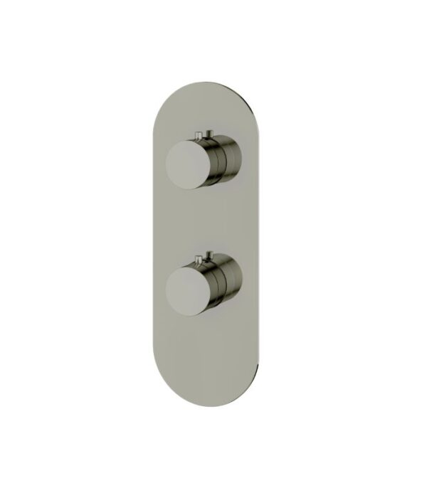 Aquabrass R8395 Montebello Round 3-Way Shared Trim Set, 4 1/4" x 12" x 1/8", Finish Variable - Image 4