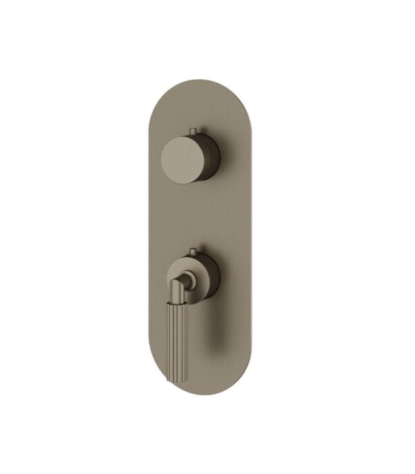 Aquabrass MONTECARLO Round 2-Way Non-Shared Diverter Trim Set for Thermostatic Valve R9250 - Image 5