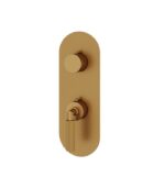 Aquabrass MONTECARLO Round 2-Way Non-Shared Diverter Trim Set for Thermostatic Valve R9250 - Image 6