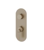 Aquabrass MONTECARLO Round 2-Way Non-Shared Diverter Trim Set for Thermostatic Valve R9250 - Image 2