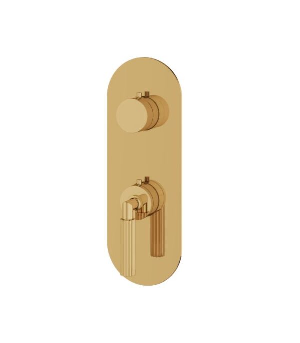 Aquabrass MONTECARLO Round 2-Way Non-Shared Diverter Trim Set for Thermostatic Valve R9250 - Image 7
