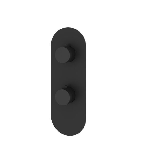 AQUABRASS R9295 4 1/4" x 12" x 1/8" Round 2-Way Non-Shared Trim Set - Image 3