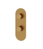 Aquabrass R9395 4 1/4" x 12" x 1/8" 3-Way Non-Shared Round Trim Set - Image 6