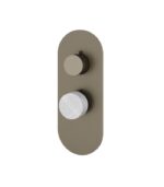 Aquabrass MARMO Round 1 Shut-Off Thermostatic Trim Set RM01BC - Image 2