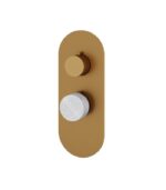 Aquabrass MARMO Round 1 Shut-Off Thermostatic Trim Set RM01BC - Image 3