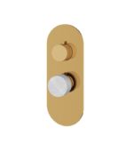 Aquabrass MARMO Round 1 Shut-Off Thermostatic Trim Set RM01BC - Image 6