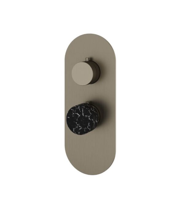 Aquabrass MARMO Round 1 Shut-Off Thermostatic Trim Set RM01NM - Image 2