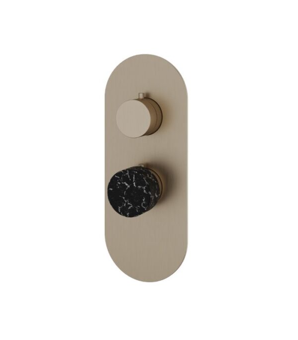 Aquabrass MARMO Round 1 Shut-Off Thermostatic Trim Set RM01NM - Image 5