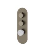 Aquabrass MARMO Round 2 Shut-Off Thermostatic Trim Set RM02BC - Image 2
