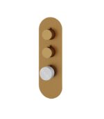 Aquabrass MARMO Round 2 Shut-Off Thermostatic Trim Set RM02BC - Image 3