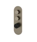 Aquabrass MARMO Round 2 Shut-Off Thermostatic Trim Set RM02NM - Image 2