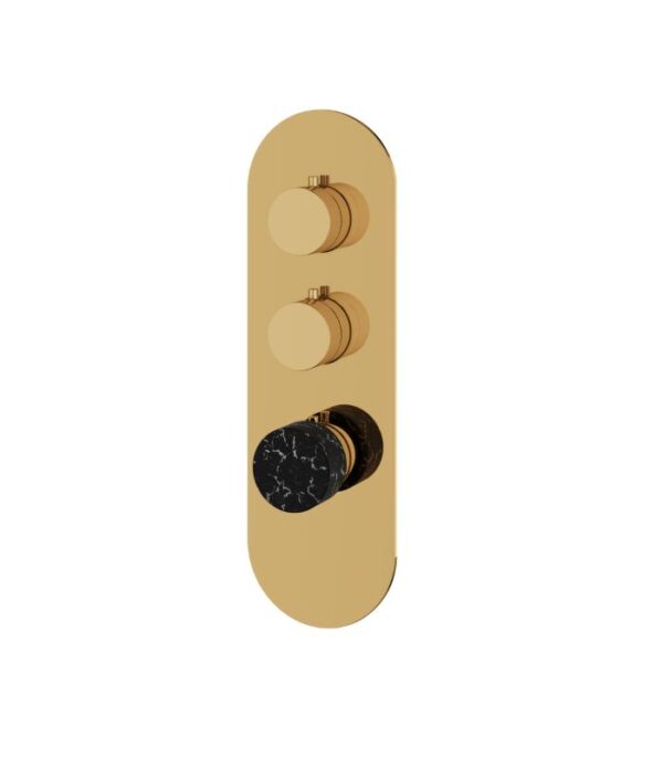 Aquabrass MARMO Round 2 Shut-Off Thermostatic Trim Set RM02NM - Image 6