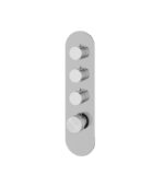 Aquabrass MARMO RM03BC Round Trim Set for 3 Shut-Off Thermostatic Valve