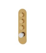 Aquabrass MARMO RM03BC Round Trim Set for 3 Shut-Off Thermostatic Valve - Image 6