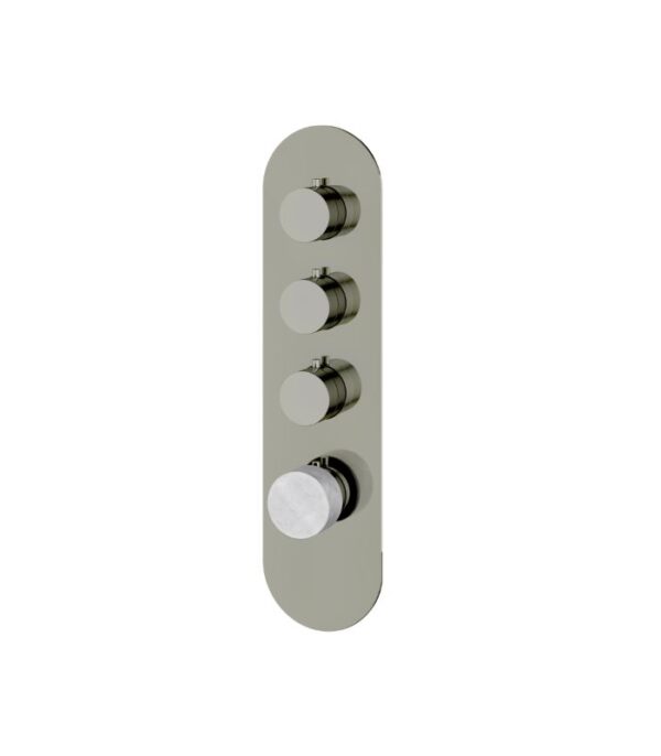 Aquabrass MARMO RM03BC Round Trim Set for 3 Shut-Off Thermostatic Valve - Image 7