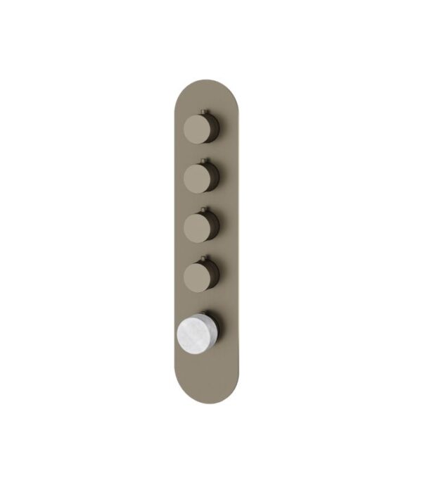 Aquabrass MARMO Round 4 Shut-Off Thermostatic Trim Set RM04BC - Image 2