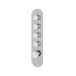 Aquabrass MARMO Round 4 Shut-Off Thermostatic Trim Set RM04BC