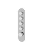 Aquabrass MARMO Round 4 Shut-Off Thermostatic Trim Set RM04BC