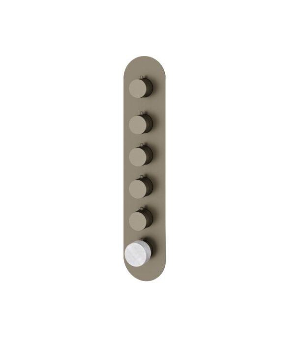 Aquabrass MARMO Round 5 Shut-Off Thermostatic Trim Set RM05BC - Image 2
