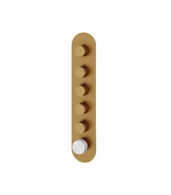 Aquabrass MARMO Round 5 Shut-Off Thermostatic Trim Set RM05BC - Image 3
