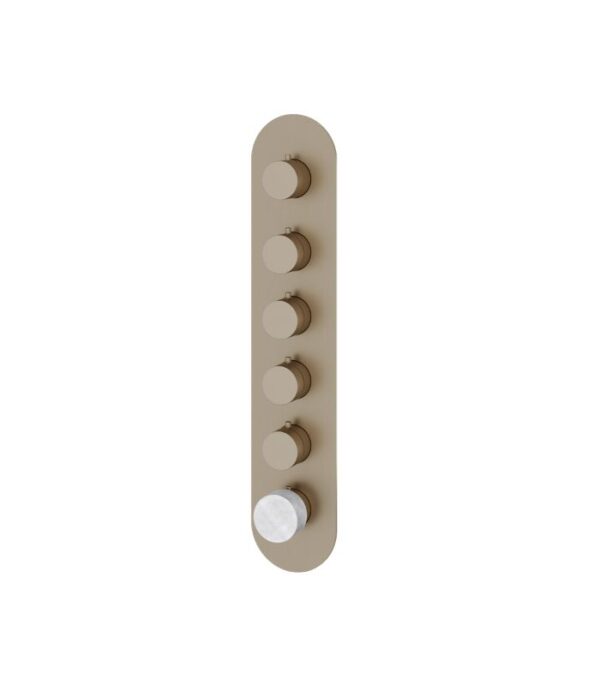 Aquabrass MARMO Round 5 Shut-Off Thermostatic Trim Set RM05BC - Image 5