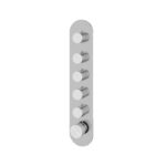 Aquabrass MARMO Round 5 Shut-Off Thermostatic Trim Set RM05BC