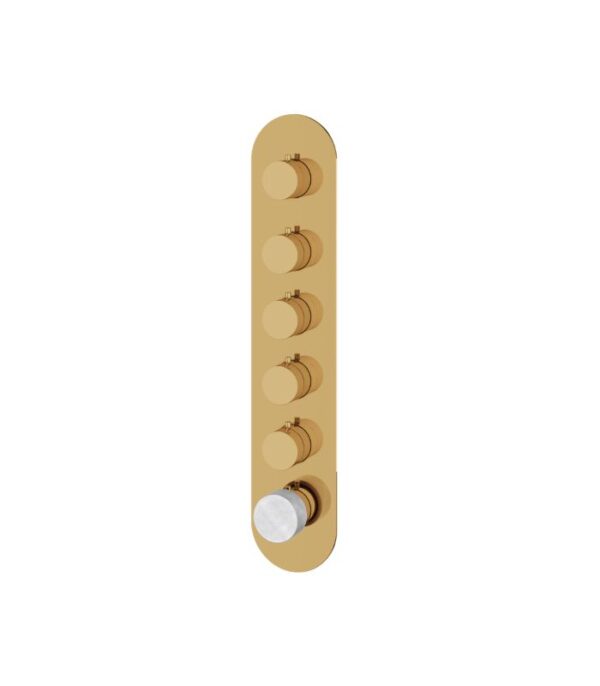 Aquabrass MARMO Round 5 Shut-Off Thermostatic Trim Set RM05BC - Image 6