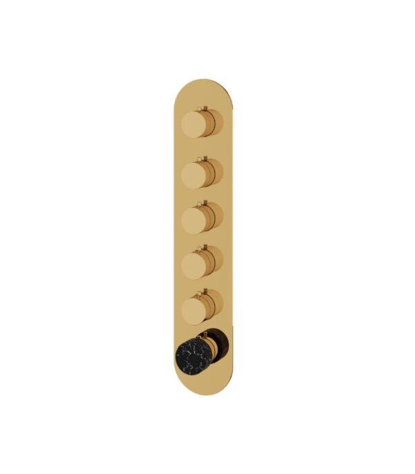 Aquabrass MARMO Round Trim Set for 5-Shut-Off Thermostatic Valve RM05NM - Image 6