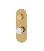 Aquabrass MARMO Round 2-Way Shared Diverter Trim Set for Thermostatic Valve Solid Brass RM22BC - Image 7