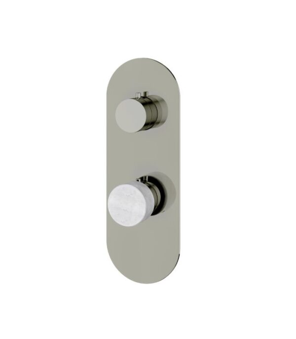 Aquabrass MARMO Round 2-Way Shared Diverter Trim Set for Thermostatic Valve Solid Brass RM22BC - Image 4